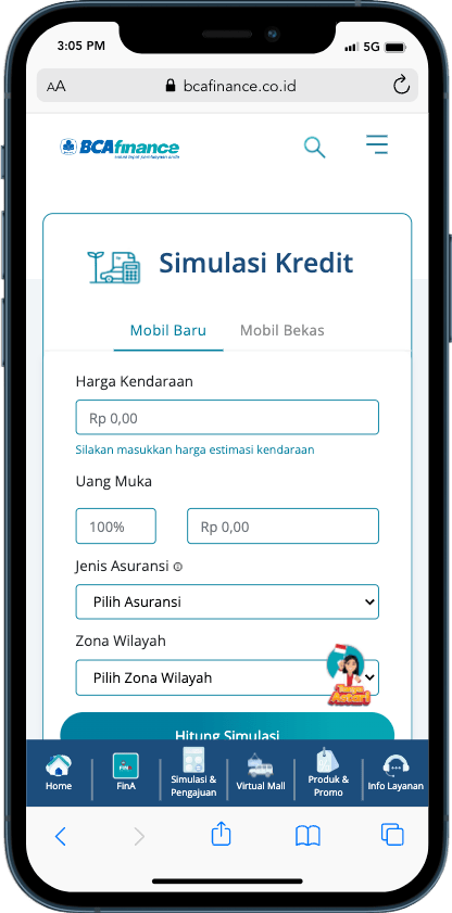BCA Finance Screenshot Mobile